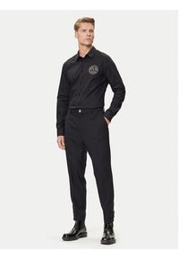 Versace Jeans Couture Koszula 79GALKS2 CN00K Czarny Slim Fit. Kolor: czarny. Materiał: bawełna #6