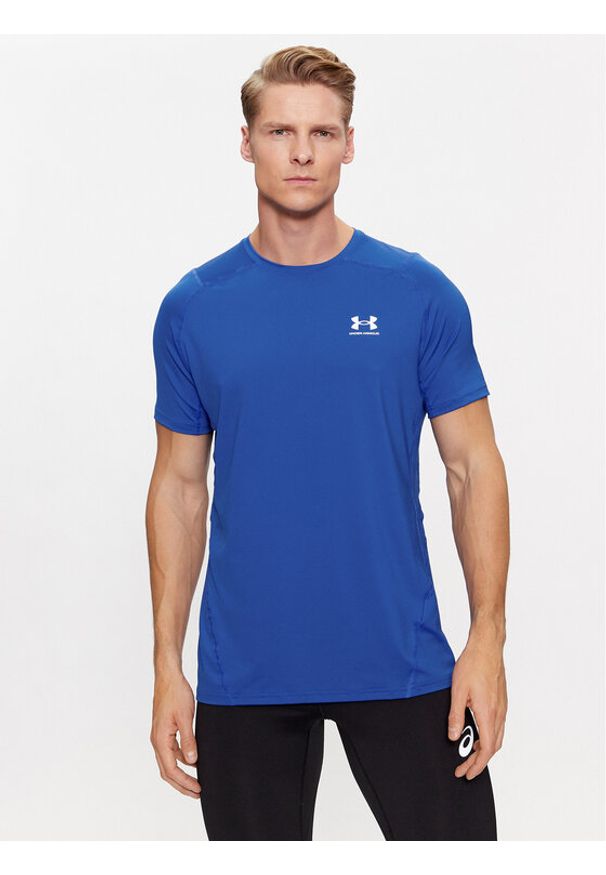 Under Armour T-Shirt Ua Hg Armour Fitted Ss 1361683 Niebieski Fitted Fit. Kolor: niebieski. Materiał: syntetyk