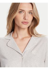 Lauren Ralph Lauren - LAUREN RALPH LAUREN Piżama ILN92453 Szary Regular Fit. Kolor: szary. Materiał: bawełna