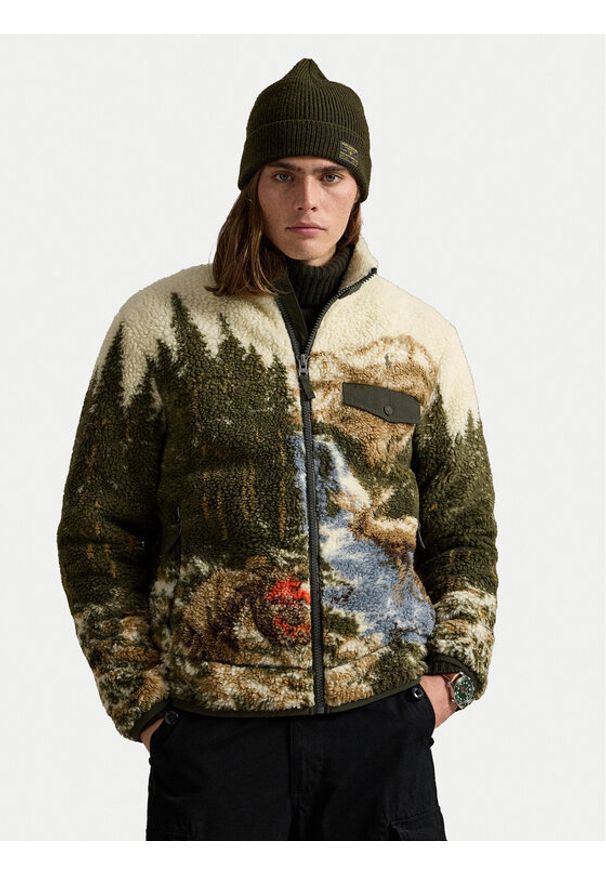 Polo Ralph Lauren Polar 710980791001 Zielony Relaxed Fit. Typ kołnierza: polo. Kolor: zielony. Materiał: syntetyk