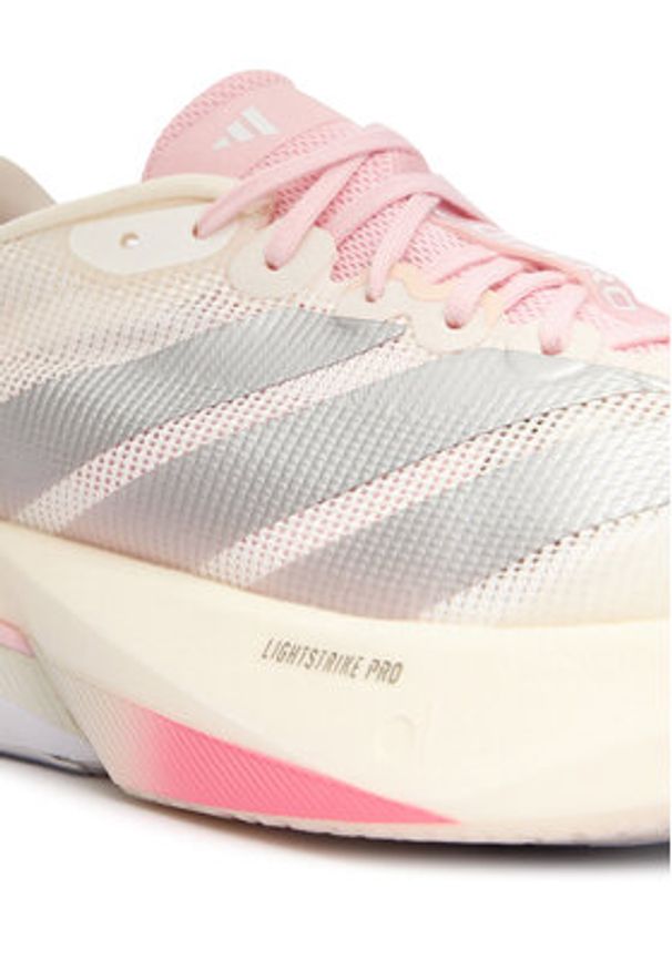 Adidas - adidas Buty do biegania adizero Boston 13 JQ9667 Écru. Kolor: kremowy. Materiał: materiał