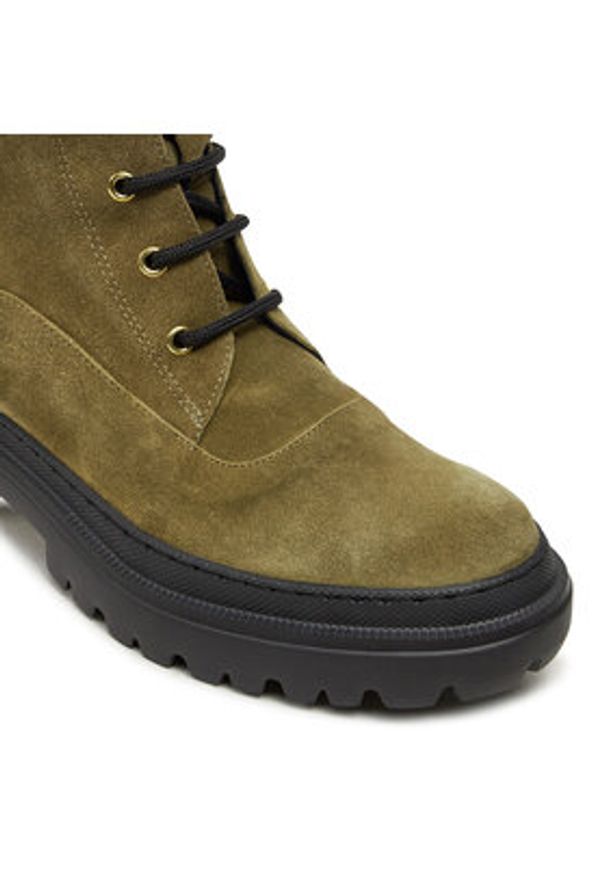 Pollini Trapery SA21104G1LTN0105 Zielony. Kolor: zielony. Materiał: skóra, zamsz