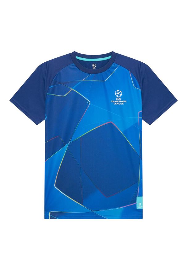 CHAMPIONS LEAGUE - Koszulka piłkarska męska UEFA Champions League. Kolor: niebieski. Materiał: poliester. Sport: piłka nożna