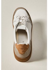 medicine - Medicine sneakersy skórzane męskie kolor biały. Nosek buta: okrągły. Zapięcie: sznurówki. Kolor: biały. Materiał: skóra #1