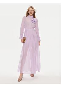 Kontatto Sukienka wieczorowa B447F Fioletowy Regular Fit. Kolor: fioletowy. Materiał: syntetyk. Styl: wizytowy #4