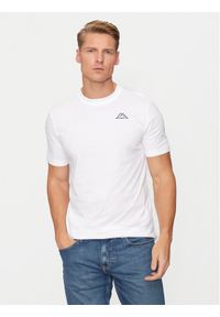 Kappa T-Shirt Logo Korpo Cafers 304J150 Biały Slim Fit. Kolor: biały. Materiał: bawełna #1