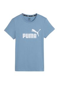 Puma - T-shirt Damski Logo ESS. Kolor: niebieski