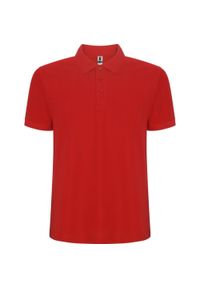 ROLY - Koszulka Polo Z Krótkim Rękawem Dla Dzieci Pegaso Premium. Typ kołnierza: polo. Kolor: czerwony. Długość rękawa: krótki rękaw. Długość: krótkie