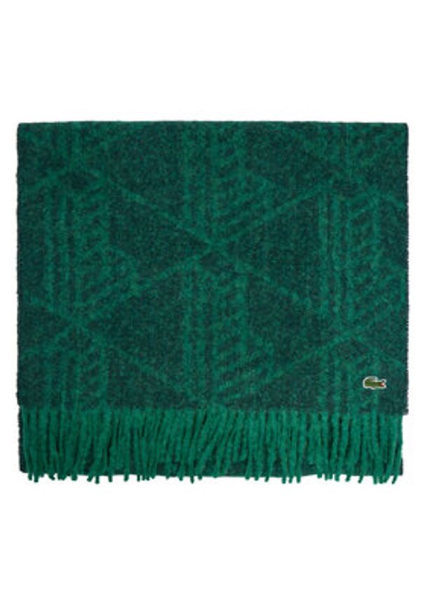 Lacoste Szalik RE0804 Zielony. Kolor: zielony. Materiał: wełna