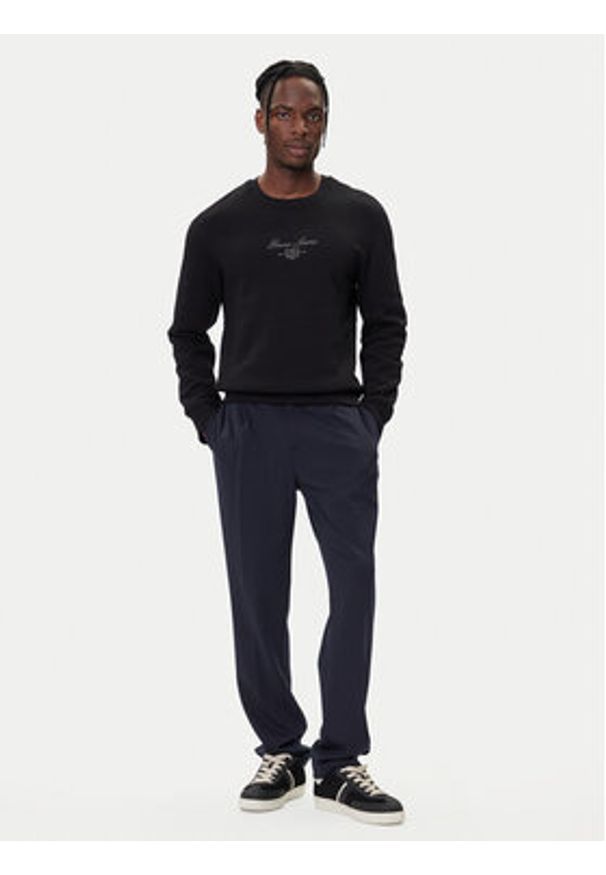 Guess Jeans Bluza M5BQ35 K9V31 Czarny Slim Fit. Kolor: czarny. Materiał: bawełna