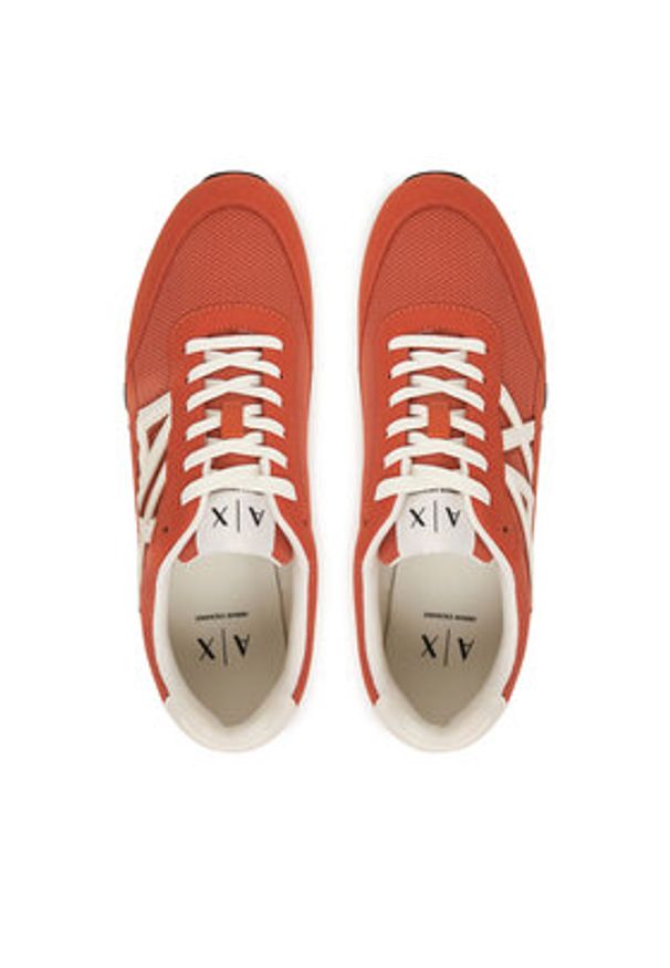 Armani Exchange Sneakersy XM001960 AF19388 MZ440 Pomarańczowy. Kolor: pomarańczowy. Materiał: zamsz, skóra