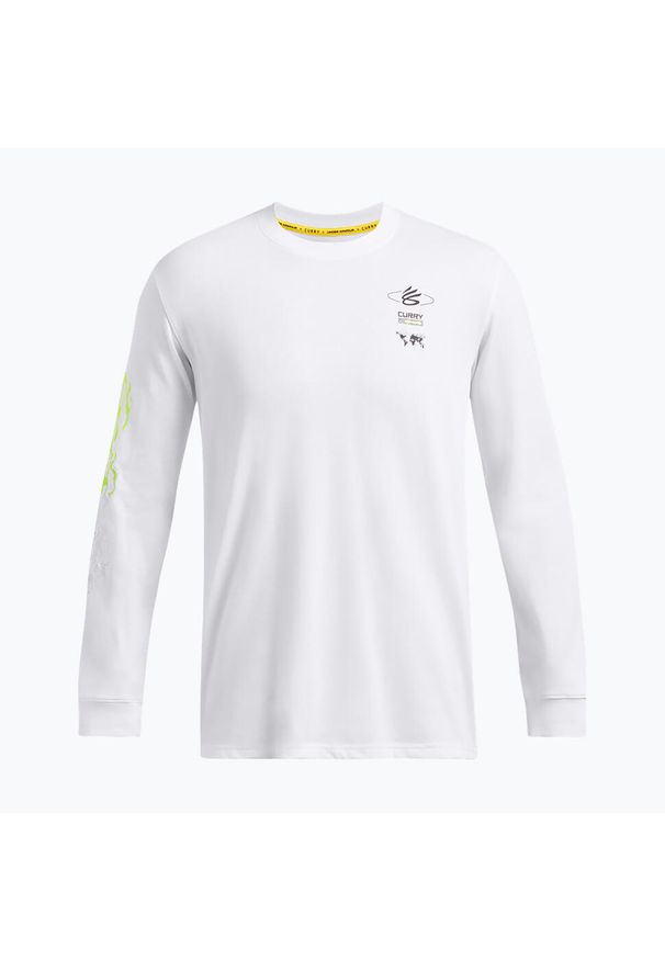 Longsleeve męski Under Armour Curry Verbiage Heavyweight. Kolor: biały. Długość rękawa: długi rękaw. Sport: koszykówka