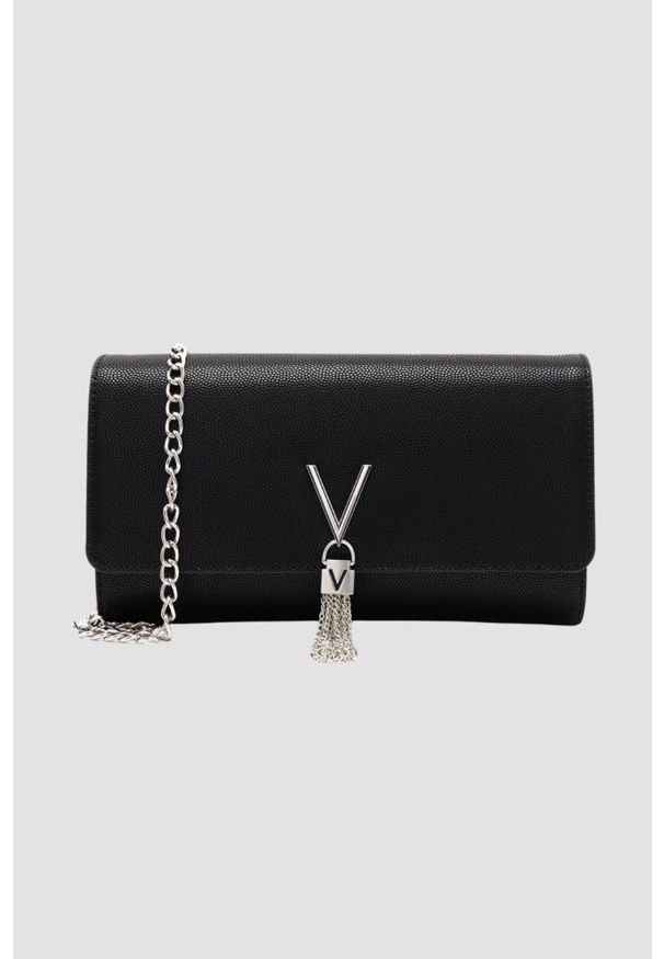 Valentino by Mario Valentino - VALENTINO Czarna kopertówka Divina Pochette. Kolor: czarny. Styl: elegancki, casual, wizytowy