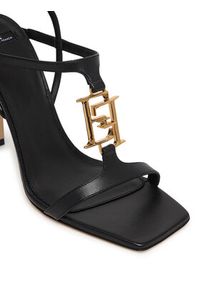 Elisabetta Franchi Sandały SA07B61E2 Czarny. Kolor: czarny. Materiał: skóra #4