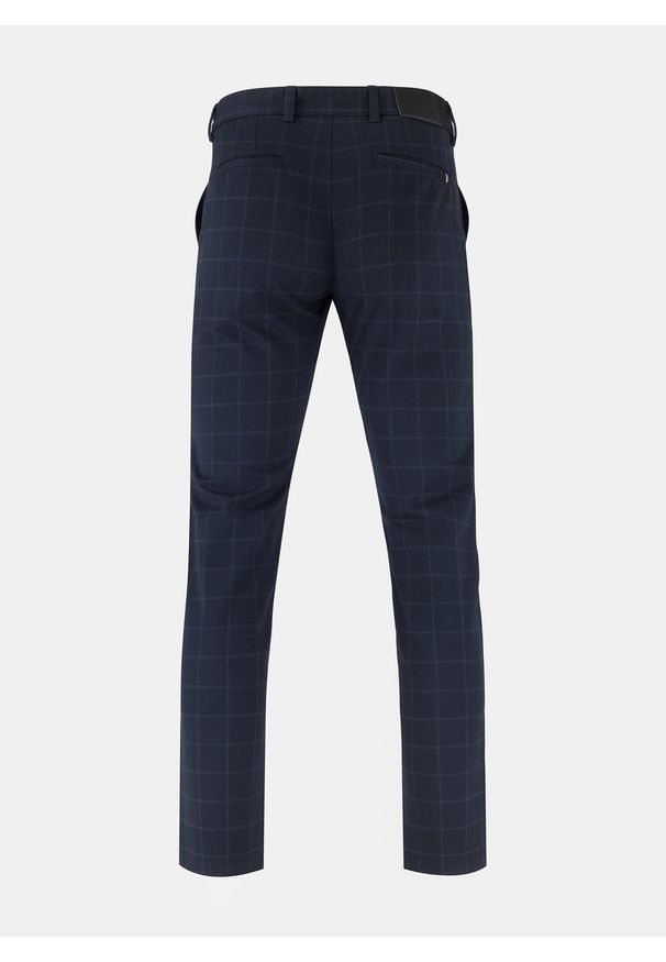 Pako Lorente - PAKO LORENTE – Spodnie męskie granatowe GETXO P20SF-WX-007-G. Kolor: niebieski. Wzór: kratka