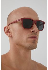 Armani Exchange Okulary przeciwsłoneczne 0AX4112S męskie kolor czerwony. Kształt: prostokątne. Kolor: czerwony #1