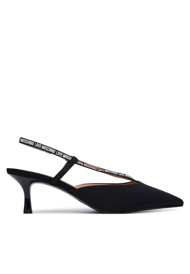 Love Moschino - LOVE MOSCHINO Czółenka JA10516G0OIM0000 Czarny. Kolor: czarny. Materiał: materiał