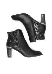 Mustang Botki 1335-501 Czarny. Kolor: czarny. Materiał: materiał #7