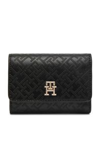 TOMMY HILFIGER - Tommy Hilfiger Duży Portfel Damski Th Distinct Trifold Wallet Mono AW0AW17257 Czarny. Kolor: czarny. Materiał: skóra