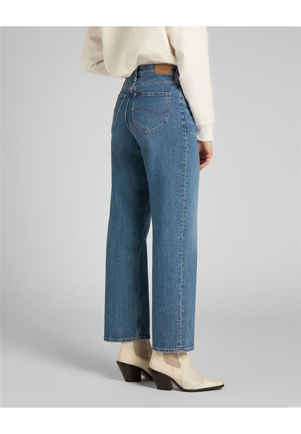 Lee - LEE WIDE LEG LONG DAMSKIE SPODNIE JEANSOWE VINTAGE LEWES L31ZMWMQ 112139891. Styl: vintage