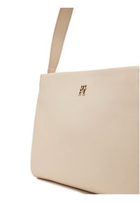 TOMMY HILFIGER - Tommy Hilfiger Torebka Th Legacy Med Satchel AW0AW17173 Écru. Materiał: skórzane #4