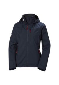 Kurtka uniwersalna damska Helly Hansen Crew. Typ kołnierza: kaptur. Kolor: niebieski. Materiał: syntetyk