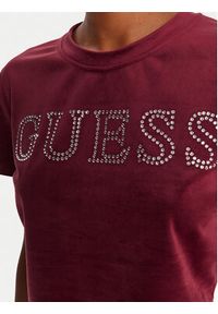 Guess T-Shirt V3BI01 K0232 Bordowy Regular Fit. Kolor: czerwony. Materiał: syntetyk