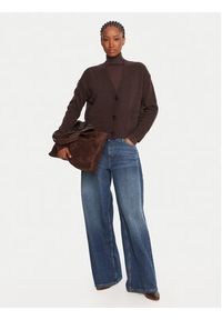 Weekend Max Mara Kardigan Filmato 2525346062 Brązowy Regular Fit. Kolor: brązowy. Materiał: wełna #4