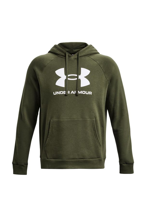 Under Armour - Męska Bluza Polarowa Z Logo. Kolor: zielony. Materiał: polar