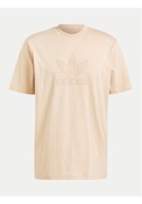 Adidas - adidas T-Shirt Mono IX6747 Beżowy Regular Fit. Kolor: beżowy. Materiał: bawełna