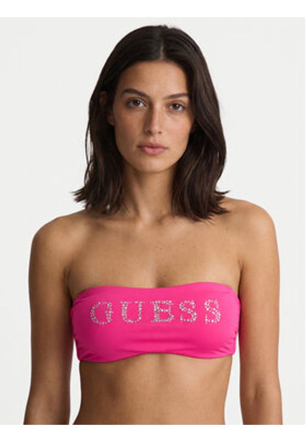 Guess Góra od bikini E6GJ45 KF442 Różowy. Kolor: różowy. Materiał: syntetyk