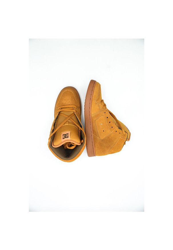 Buty DC Shoes Manteca 4 High, Mężczyźni. Kolor: brązowy. Materiał: zamsz, materiał
