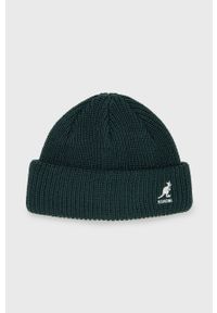 Kangol czapka kolor zielony z grubej dzianiny. Kolor: zielony. Materiał: dzianina #1