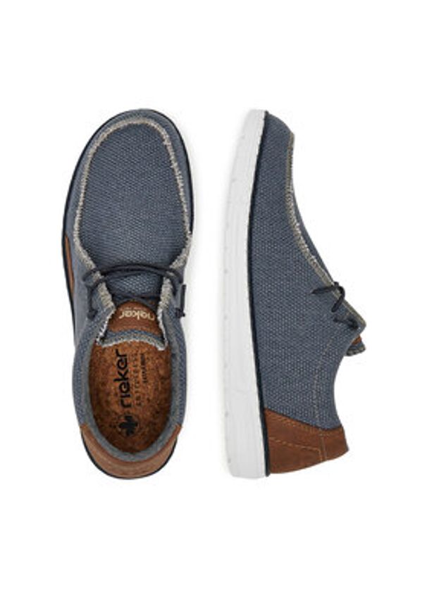 Rieker Półbuty 08600-12 Granatowy. Kolor: niebieski. Materiał: materiał