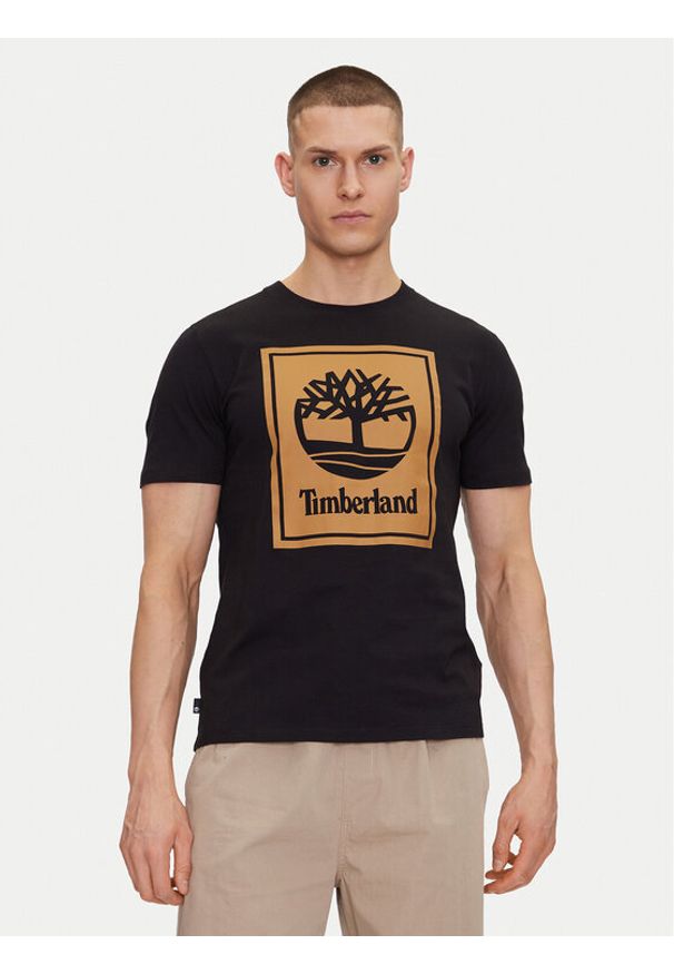 Timberland T-Shirt TB0A5WQQ Czarny Regular Fit. Kolor: czarny. Materiał: bawełna
