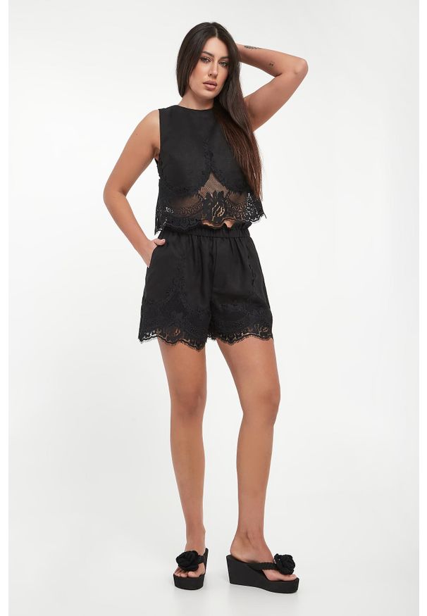 Twinset Milano - Szorty damskie lniane TWINSET. Materiał: len