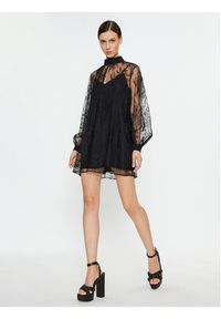Sisley Sukienka koktajlowa 4FBYLV048 Czarny Regular Fit. Kolor: czarny. Materiał: syntetyk. Styl: wizytowy