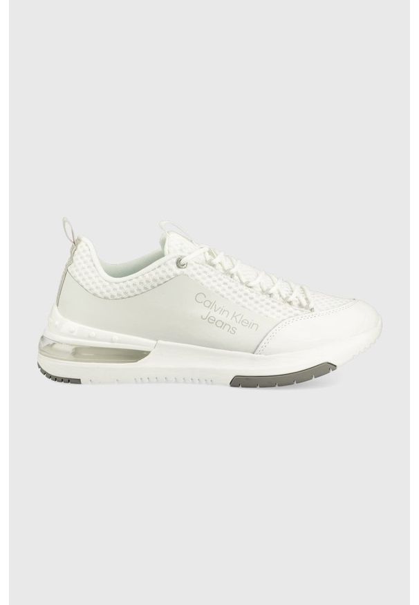 Calvin Klein Jeans sneakersy YM0YM00346.YAF kolor biały. Nosek buta: okrągły. Zapięcie: sznurówki. Kolor: biały. Materiał: materiał, guma