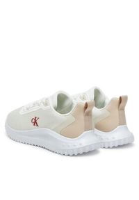 Calvin Klein Jeans Sneakersy Eva Runner L-Up Mix Mesh Logo Ck YW0YW01851 Biały. Kolor: biały. Materiał: materiał