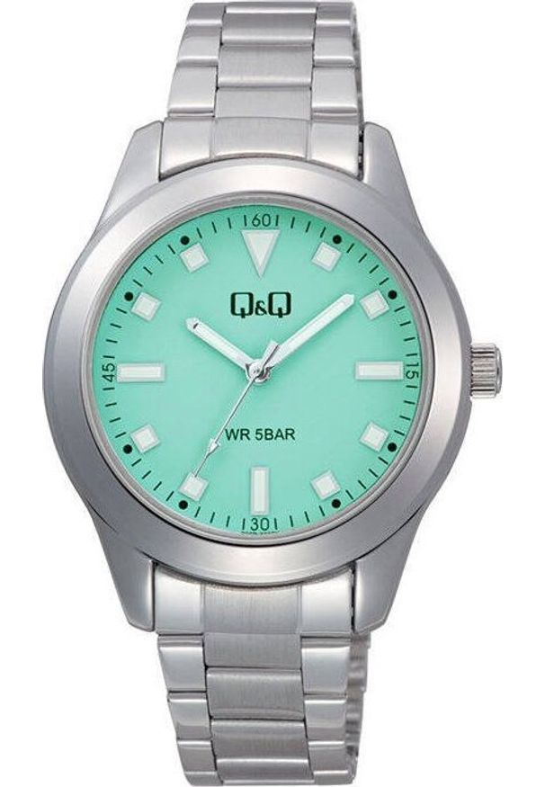 Zegarek Q&Q Zegarek Q Q35B-007P damski klasyczny zielona tarcza. Kolor: zielony. Styl: klasyczny