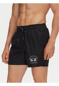 La Martina Szorty kąpielowe Clint MAM001 PL115 Czarny Regular Fit. Kolor: czarny. Materiał: syntetyk
