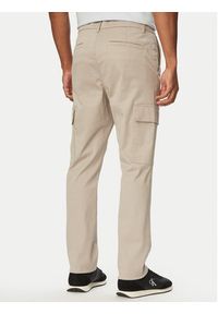 Calvin Klein Spodnie cargo LV04LC619G Beżowy Slim Fit. Kolor: beżowy. Materiał: bawełna #5