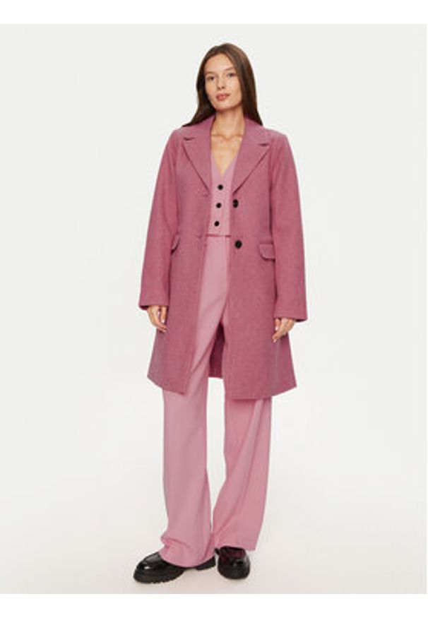 only - ONLY Płaszcz przejściowy Blake 15326290 Różowy Slim Fit. Kolor: różowy. Materiał: syntetyk