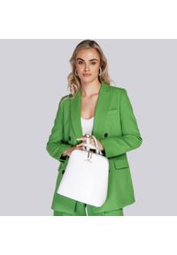 Wittchen - Damski plecak ze skóry croco mały. Kolor: biały. Materiał: skóra. Wzór: paski. Styl: elegancki #4