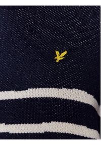 Lyle & Scott Sweter KNW1802V Granatowy Regular Fit. Kolor: niebieski. Materiał: bawełna, syntetyk