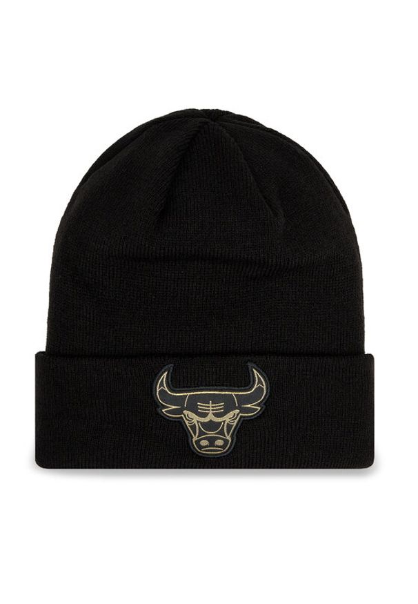 New Era Czapka Badge Beanie Bulls 60364359 Czarny. Kolor: czarny. Materiał: materiał, akryl