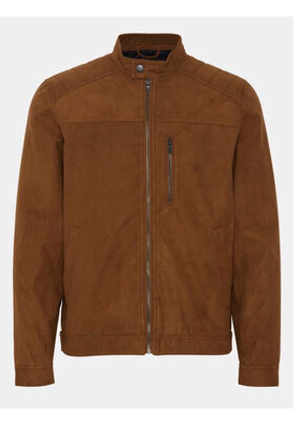 Blend Kurtka z imitacji skóry 20716626 Brązowy Regular Fit. Kolor: brązowy. Materiał: skóra