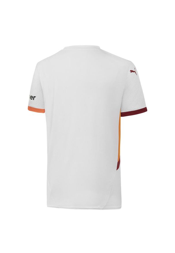 Puma - Męska koszulka wyjazdowa Galatasaray SK 24/25 PUMA White Red Rhythm. Kolor: czerwony, biały, wielokolorowy. Sport: piłka nożna