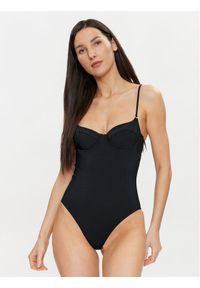 Calvin Klein Swimwear Strój kąpielowy KW0KW02386 Czarny. Kolor: czarny. Materiał: syntetyk