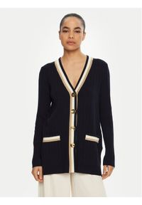 Luisa Spagnoli Kardigan Magistro 58593 Granatowy Regular Fit. Kolor: niebieski. Materiał: wełna #1